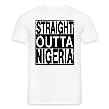 Nigeria Straight outta Nigeria - Men's T-Shirt - white - Front - AI Model Male 178 dark (178cm)