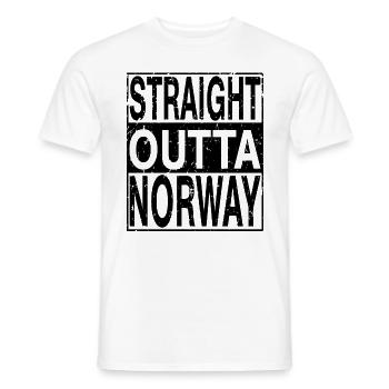 Norvège Tout droit sorti de Norvège - T-shirt homme - blanc - Devant - AI Model Male 178 dark (178cm)