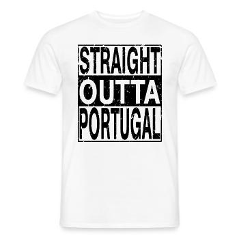Portugal Straight outta Portugal - Männer T-Shirt - Weiß - Vorne - AI Model Male 178 dark (178cm)