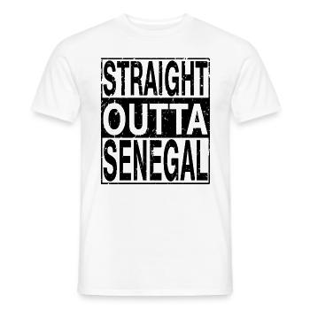 Senegal Straight outta Senegal - Männer T-Shirt - Weiß - Vorne - AI Model Male 178 dark (178cm)