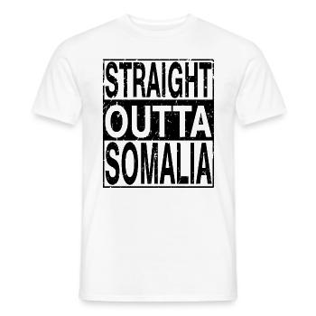 Somalia Straight outta Somalia - Men's T-Shirt - white - Front - AI Model Male 178 dark (178cm)