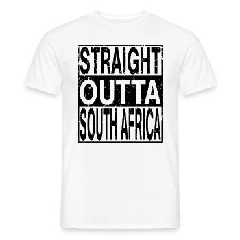 Afrique du Sud Tout droit sorti de l’Afrique du Sud - T-shirt homme - blanc - Devant - AI Model Male 178 dark (178cm)