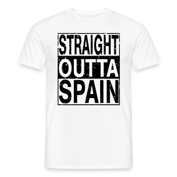 Spain Straight outta Spain - Men's T-Shirt - white - Front - AI Model Male 178 dark (178cm)