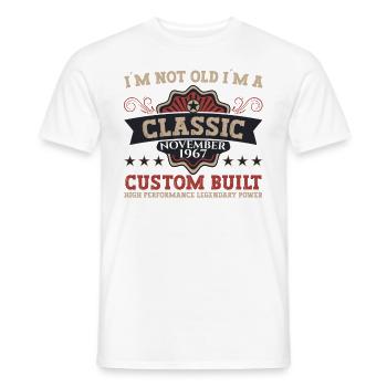 Classic November 1967 - 55th birthday gift - Men's T-Shirt - white - Front - AI Model Male 178 dark (178cm)