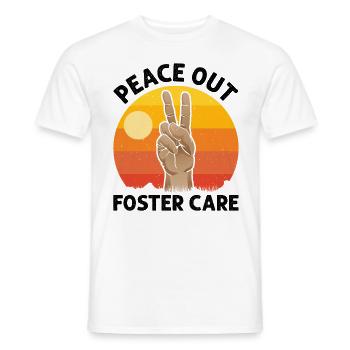 Peace Out Foster Care Keine Auswahlspiele Mehr - Männer T-Shirt - Weiß - Vorne - AI Model Male 178 dark (178cm)