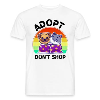 Adoptieren Sie Nicht Einkaufen, Was Sie Nicht - Männer T-Shirt - Weiß - Vorne - AI Model Male 178 dark (178cm)