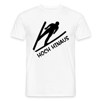 Hoch Hinaus Skispringen Wintersport - Männer T-Shirt - Weiß - Vorne - AI Model Male 178 dark (178cm)