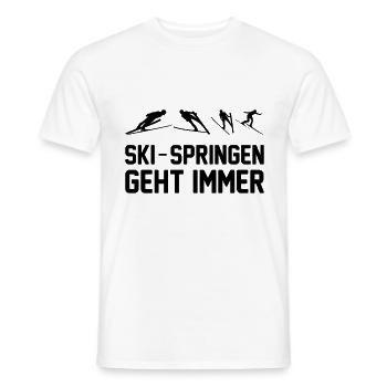 Ski Springen Geht Immer Winter Hobby - Männer T-Shirt - Weiß - Vorne - AI Model Male 178 dark (178cm)