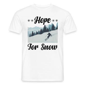 Hoffnung Auf Skispaß Im Schnee - Männer T-Shirt - Weiß - Vorne - AI Model Male 178 dark (178cm)