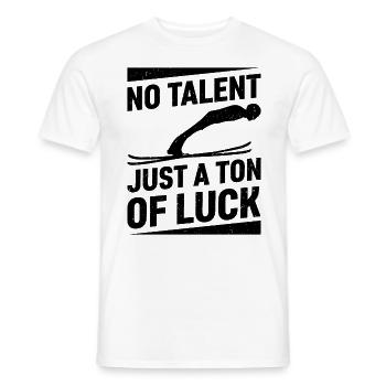 Pas de talent, juste beaucoup de chance saut à ski - T-shirt homme - blanc - Devant - AI Model Male 178 dark (178cm)