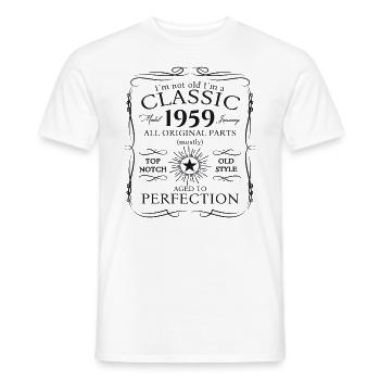 Né en 1959 Janvier 64e anniversaire Homme cadeau - T-shirt homme - blanc - Devant - AI Model Male 178 dark (178cm)