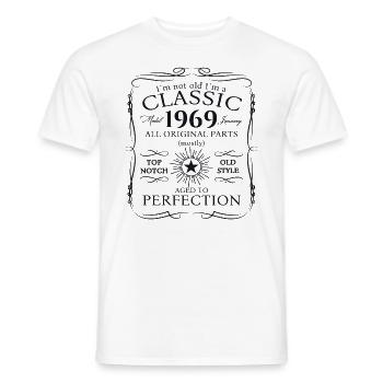 Né en 1969 Janvier 54e anniversaire Homme cadeau - T-shirt homme - blanc - Devant - AI Model Male 178 dark (178cm)
