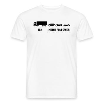 Lkw fahrer ich meine follower lastkraftwagen - Männer T-Shirt - Weiß - Vorne - AI Model Male 178 dark (178cm)