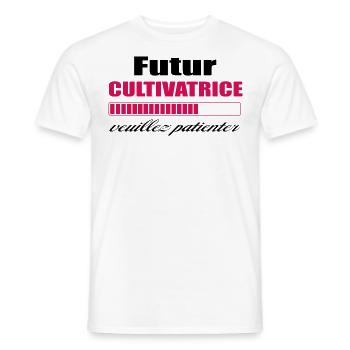 Futur Cultivatrice - T-shirt homme - blanc - Devant - AI Model Male 178 dark (178cm)