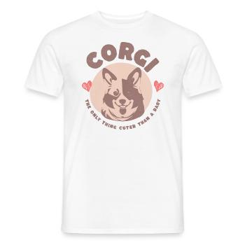 Corgi: Cuter Than a Baby Adorable Dog Lover Design - Men's T-Shirt - white - Front - AI Model Male 178 dark (178cm)