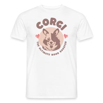 Niedlicher Corgi Mood Booster Doglover Design - Männer T-Shirt - Weiß - Vorne - AI Model Male 178 dark (178cm)
