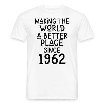 Rendre le monde meilleur depuis 1962 - T-shirt homme - blanc - Devant - AI Model Male 178 dark (178cm)