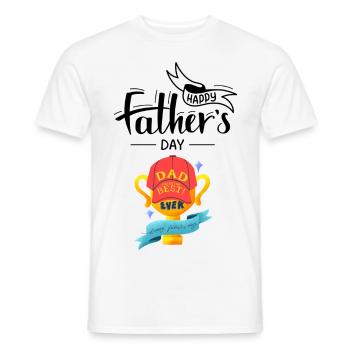 Fête des pères- Papa le meilleur de tous les temps - T-shirt homme - blanc - Devant - AI Model Male 178 dark (178cm)