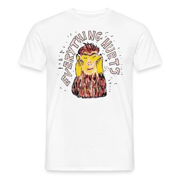Everything hurts - Men's T-Shirt - white - Front - AI Model Male 178 dark (178cm)