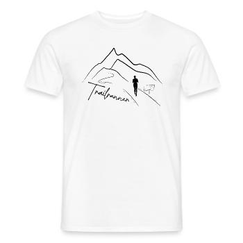 Trail runner "The Way to Trail" - Men's T-Shirt - white - Front - AI Model Male 178 dark (178cm)