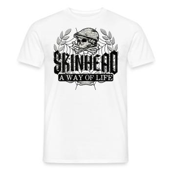 Oi Skinhead Shirt - Men's T-Shirt - white - Front - AI Model Male 178 dark (178cm)