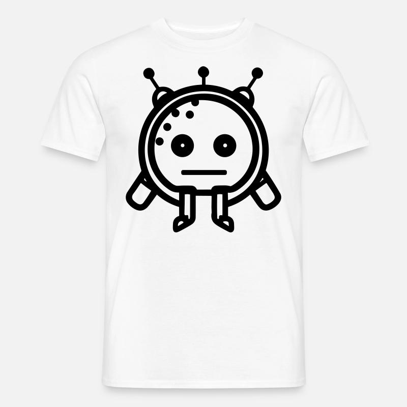 Kleiner Roboter - Männer T-Shirt - Weiß