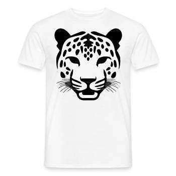 Leopard - Men's T-Shirt - white - Front - AI Model Male 178 dark (178cm)