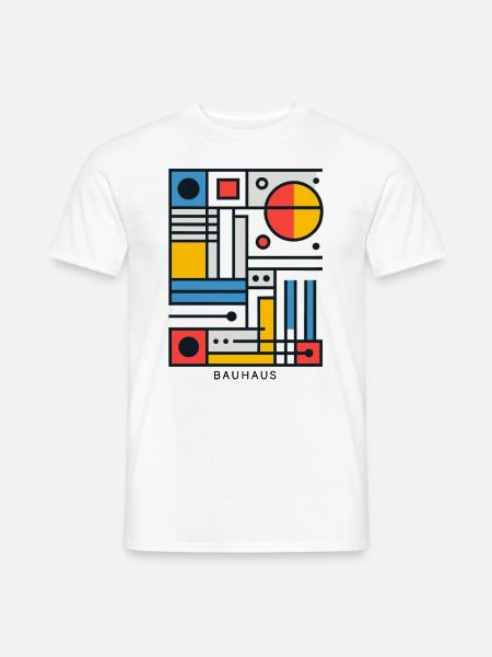 Bauhaus-Architektur Geometrische Ästhetik - Männer T-Shirt - Weiß