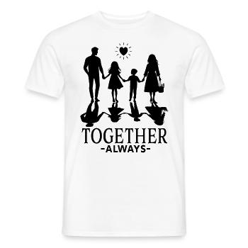 Inspiring Family Quote Always Together - Men's T-Shirt - white - Front - AI Model Male 178 dark (178cm)