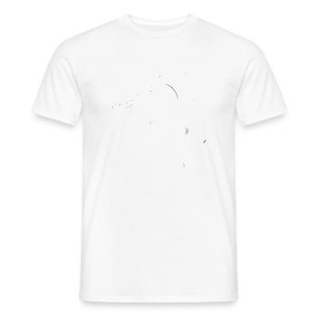 Dragon Tribal Tattoo Design minimaliste artistique - T-shirt homme - blanc - Devant - AI Model Male 178 dark (178cm)