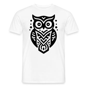 Eule Indianer Tierkreiszeichen - Männer T-Shirt - Weiß - Vorne - AI Model Male 178 dark (178cm)