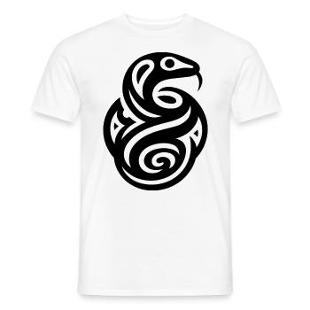 Serpent zodiaque amérindien - T-shirt homme - blanc - Devant - AI Model Male 178 dark (178cm)