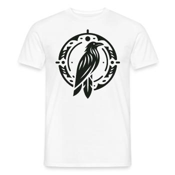 Corbeau zodiaque amérindien - T-shirt homme - blanc - Devant - AI Model Male 178 dark (178cm)