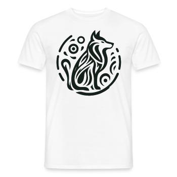 Wolve Indianer-Tierkreiszeichen - Männer T-Shirt - Weiß - Vorne - AI Model Male 178 dark (178cm)