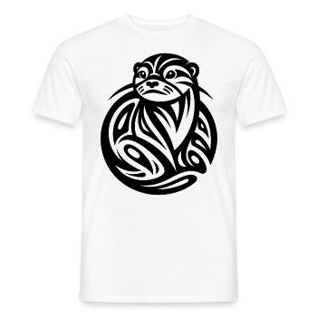 Loutre Amérindien Zodiaque - T-shirt homme - blanc - Devant - AI Model Male 178 dark (178cm)