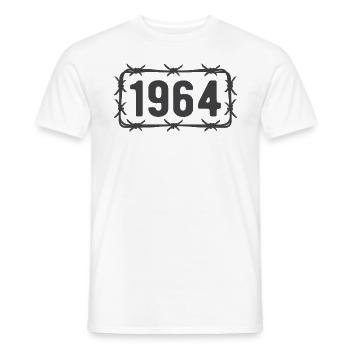 Geburtstag Vintage 1964 Stacheldraht - Männer T-Shirt - Weiß - Vorne - AI Model Male 178 dark (178cm)