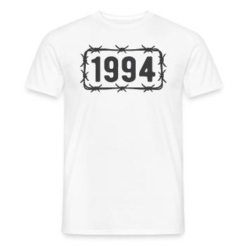 Geburtstag Jahrgang 1994 Stacheldraht - Männer T-Shirt - Weiß - Vorne - AI Model Male 178 dark (178cm)