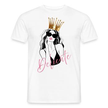 Delicate Woman - Men's T-Shirt - white - Front - AI Model Male 178 dark (178cm)
