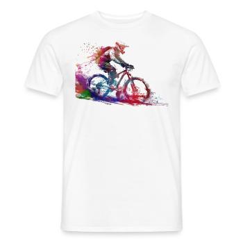 Rider de BMX #sport #bike - T-shirt homme - blanc - Devant - AI Model Male 178 dark (178cm)