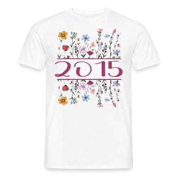 2015 Légendaire Depuis 2015 Anniversaire 2015 Femmes - T-shirt homme - blanc - Devant - AI Model Male 178 dark (178cm)