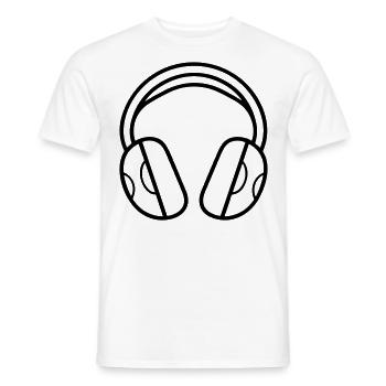Gaming-Headset - Männer T-Shirt - Weiß - Vorne - AI Model Male 178 dark (178cm)