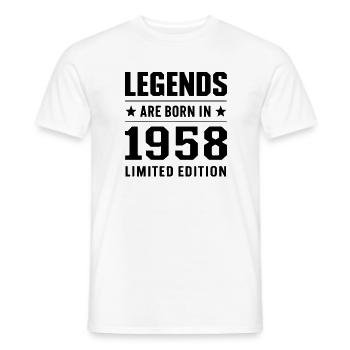 Legends Are Born In 1958 Édition limitée - T-shirt homme - blanc - Devant - AI Model Male 178 dark (178cm)