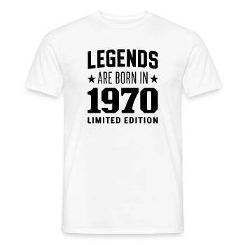 Legends Are Born In 1970 Limited Edition - Männer T-Shirt - Weiß - Vorne - AI Model Male 178 dark (178cm)