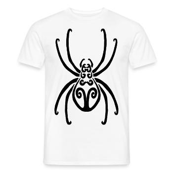 Araignée noire - T-shirt homme - blanc - Devant - AI Model Male 178 dark (178cm)
