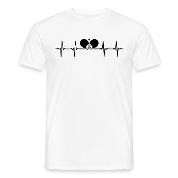 Table tennis players heartbeat table tennis - Men's T-Shirt - white - Front - AI Model Male 178 dark (178cm)