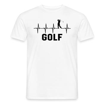 Golf Herzchlag Golfen Golfer - Männer T-Shirt - Weiß - Vorne - AI Model Male 178 dark (178cm)