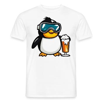 Pinguin Apres Ski Bier - Männer T-Shirt - Weiß - Vorne - AI Model Male 178 dark (178cm)