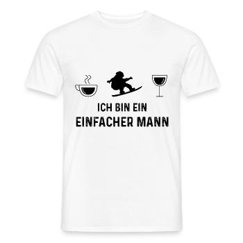 Ich bin ein Einfacher Mann - (2) - Männer T-Shirt - Weiß - Vorne - AI Model Male 178 dark (178cm)