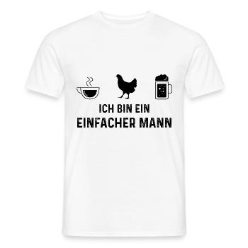 ICH BIN EIN EINFACHER MANN 2 - (2) - Männer T-Shirt - Weiß - Vorne - AI Model Male 178 dark (178cm)