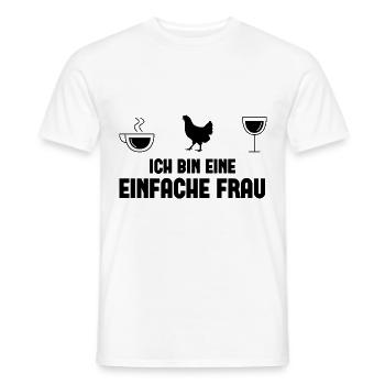 Ich bin ein Einfache Frau 1 - - Männer T-Shirt - Weiß - Vorne - AI Model Male 178 dark (178cm)